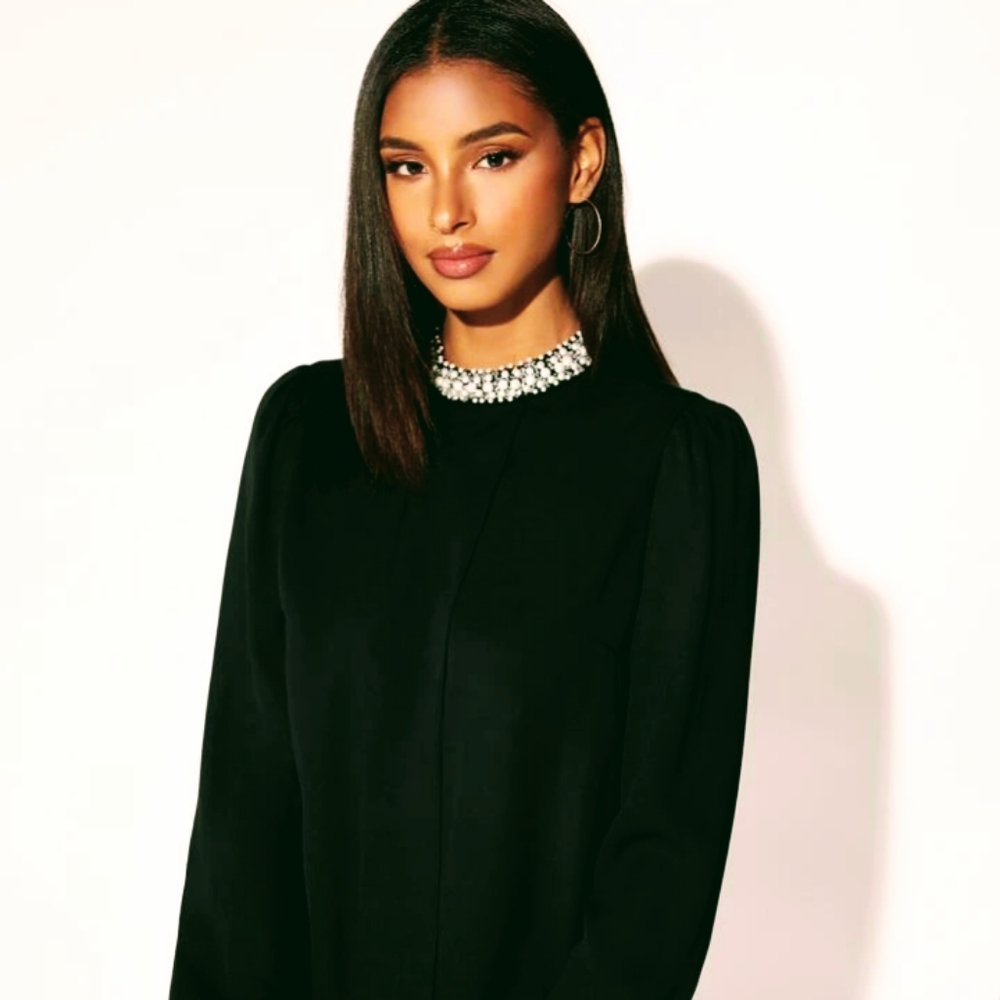 Long Sleeve Emerald Green Blouse